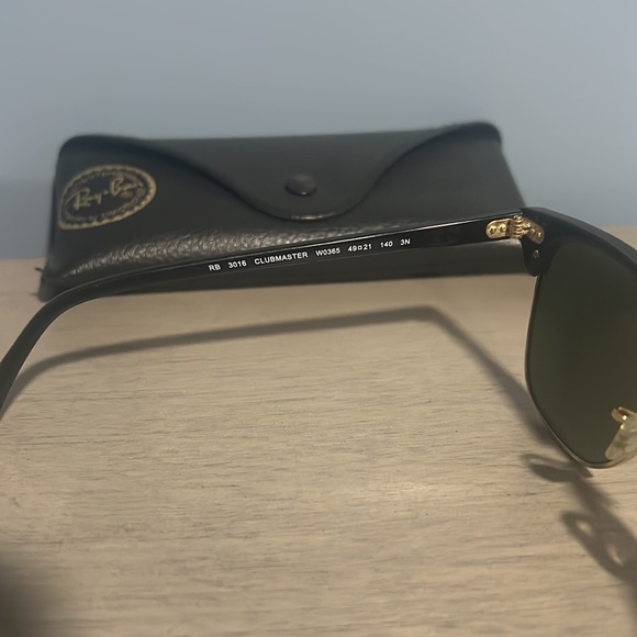 Ray-Ban Black and Gold Sunglasses - Picture 4 of 7